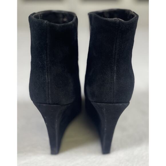 All Saints Black Booties Sz 39 Pointed Toe Wedge Ankle Boots Leather 8.5-9 - Picture 4 of 9